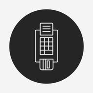Credit card machine line icon N3