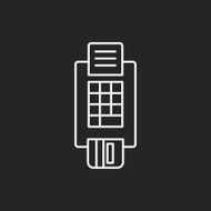 Credit card machine line icon N4