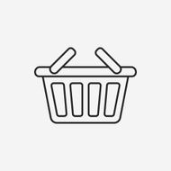 shopping basket line icon N8
