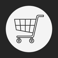 shopping cart line icon N50