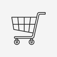 shopping cart line icon N51