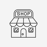 shopping store line icon N19