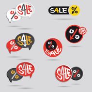 Big sale tag set with percent sign N2