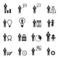 Human resources and management icons set N19