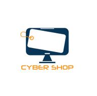 cyber computer shop vector design template