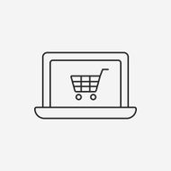 online shopping line icon N8