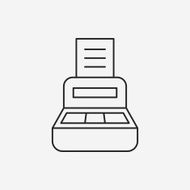 Cash register line icon N11