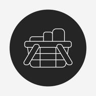 shopping basket line icon N9