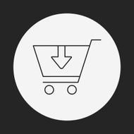 shopping cart line icon N54