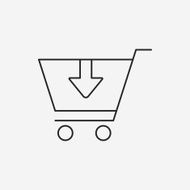 shopping cart line icon N55