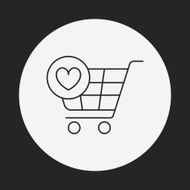 shopping cart line icon N58