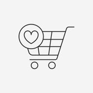 shopping cart line icon N59