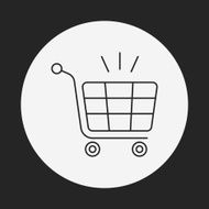 shopping cart line icon N62