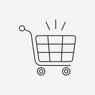 shopping cart line icon N63