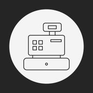 Cash register line icon N14