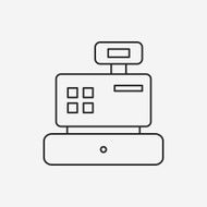 Cash register line icon N15