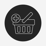 shopping basket line icon N13