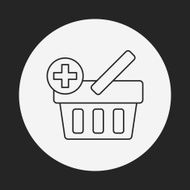 shopping basket line icon N15