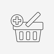 shopping basket line icon N16