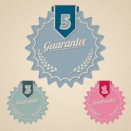 Guarantee icon set flat style