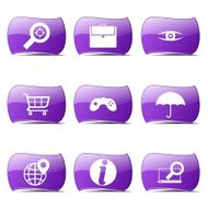 SEO Internet Sign Violet Vector Button Icon Design Set 10 N2