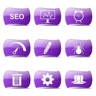 SEO Internet Sign Violet Vector Button Icon Design Set 8 N2