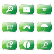 SEO Internet Sign Green Vector Button Icon Design Set 10 N2