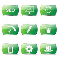SEO Internet Sign Green Vector Button Icon Design Set 8 N2