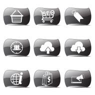 SEO Internet Sign Black Vector Button Icon Design Set 7 N2