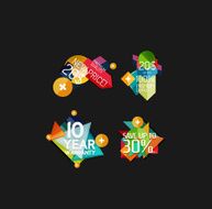 Set of labels stickers banners badges and elements for sale N3