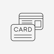 credit card line icon N30