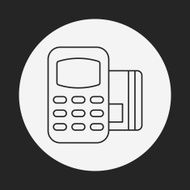 Credit card machine line icon N6