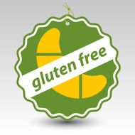 green gluten free roll pastry stamp tag label N2