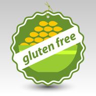 green gluten free bowl wheat stamp tag label N2