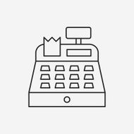 Cash register line icon N19