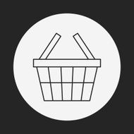 shopping basket line icon N18