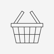 shopping basket line icon N19