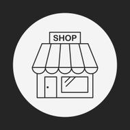 shopping store line icon N20
