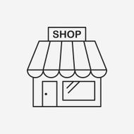 shopping store line icon N21