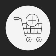 shopping cart line icon N64