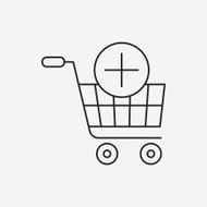 shopping cart line icon N65