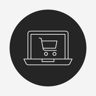 online shopping line icon N9