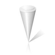 Vector blank ice cream cone package isolated on white background