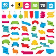 Sale speech bubble icon Big sale shopping bag N25