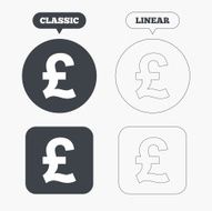 Pound sign icon GBP currency symbol N3