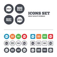 Sale icons Special offer speech bubbles symbols N33