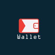 electronic wallet flat design vector template
