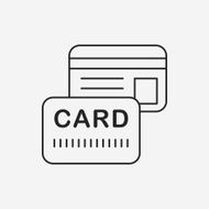 credit card line icon N34