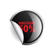 Discount button vector