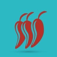 Icon of red hot chili pepper